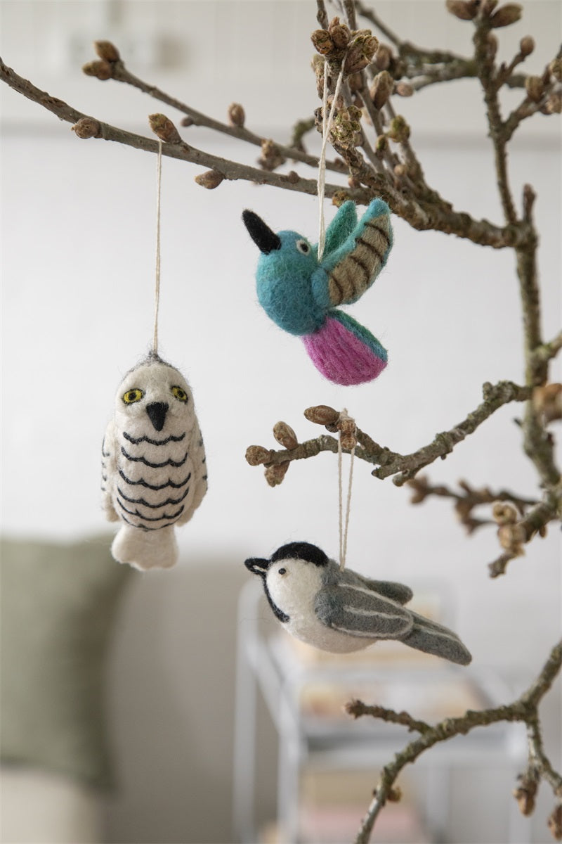 Felt Christmas Tree Decoration - Snow Owl
